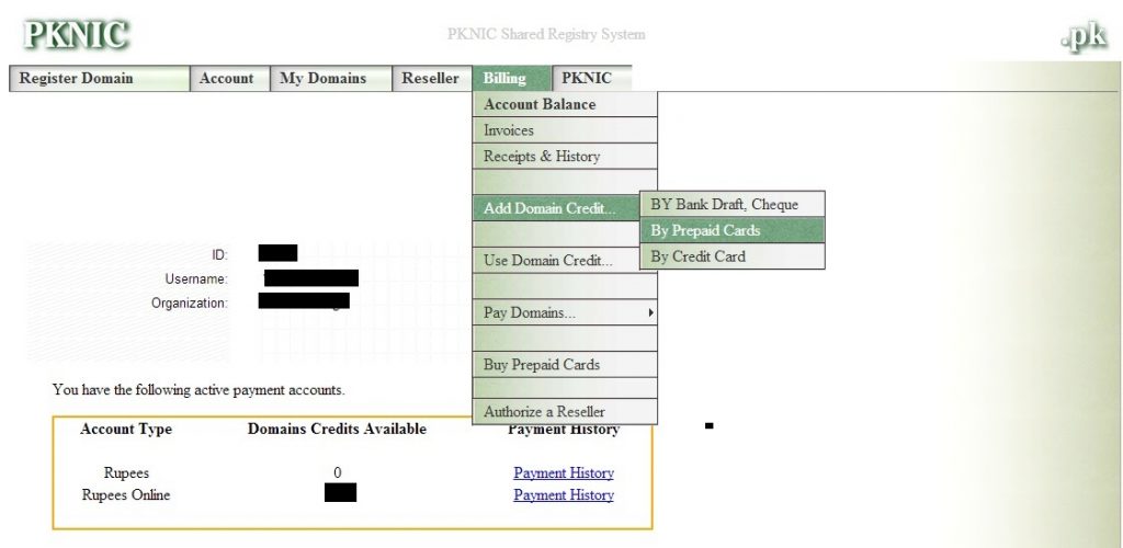 how to use pknic prepaid card